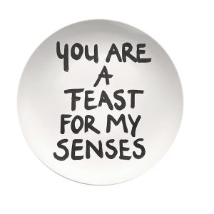 Plate Birgit Verwer x Cor Unum Ceramics: 'YOU ARE A FEAST FOR MY SENSES"